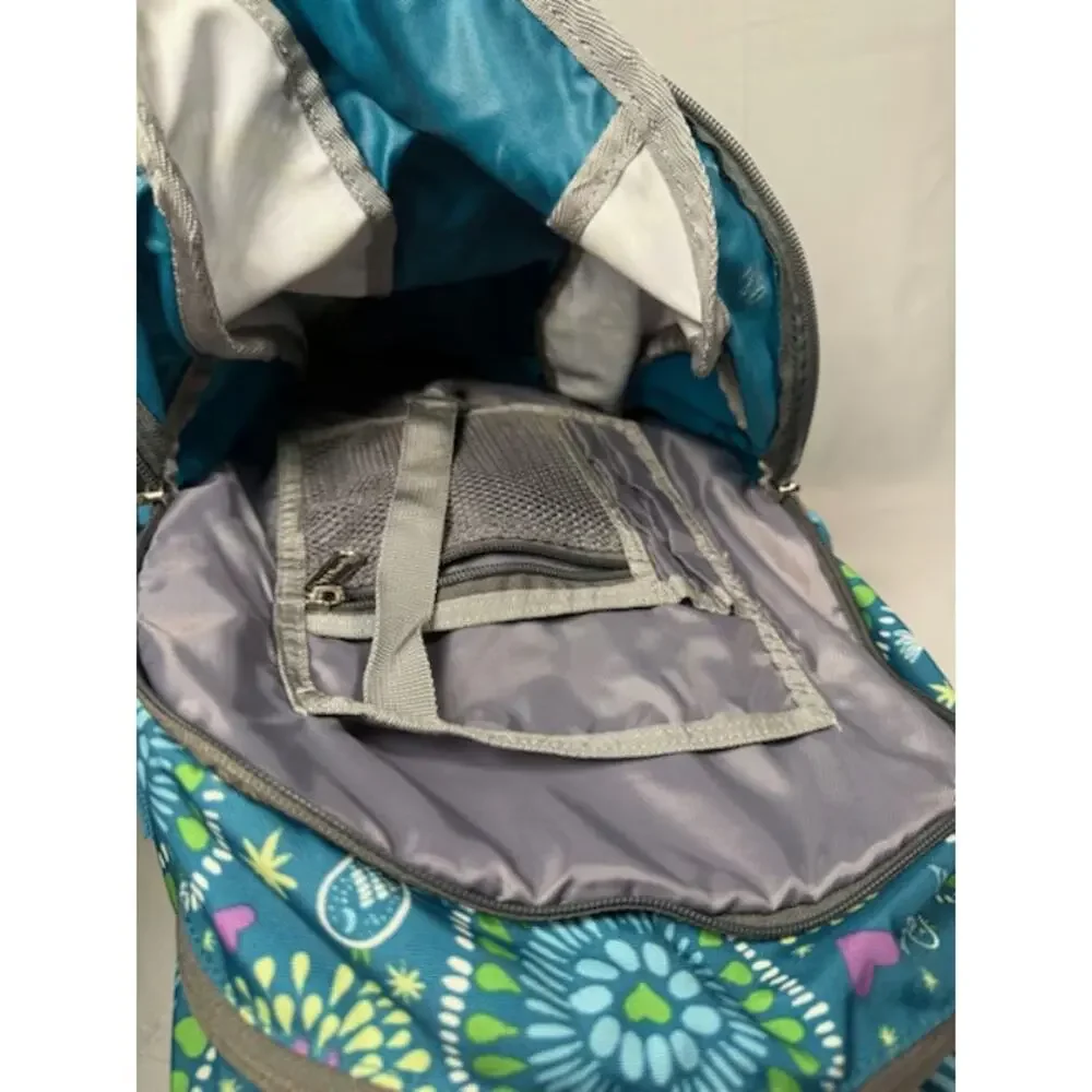 L.L.Bean Teal Floral School Backpack – Excellent Condition